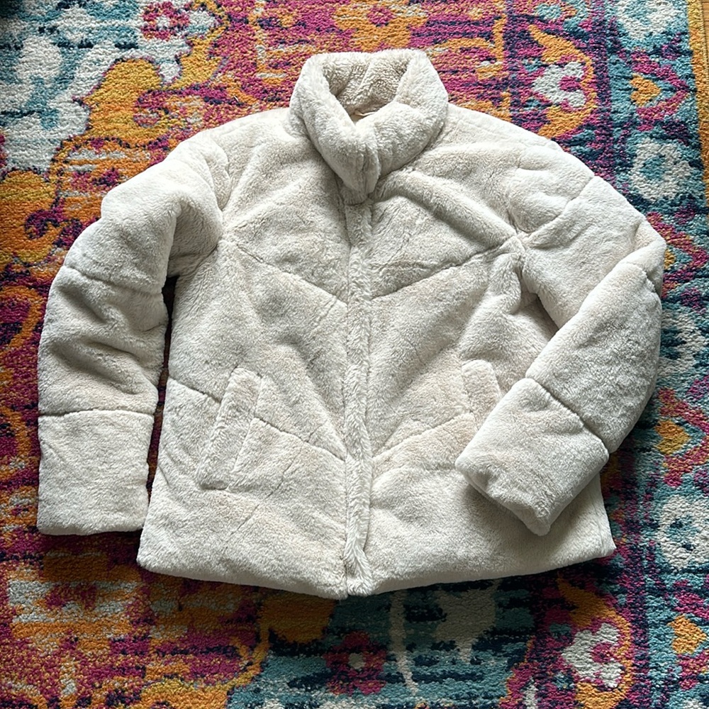 Zara Cream Teddy Jacket